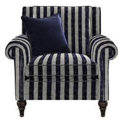 Duresta Kingsley Armchair Scirocco Stripe Midnight